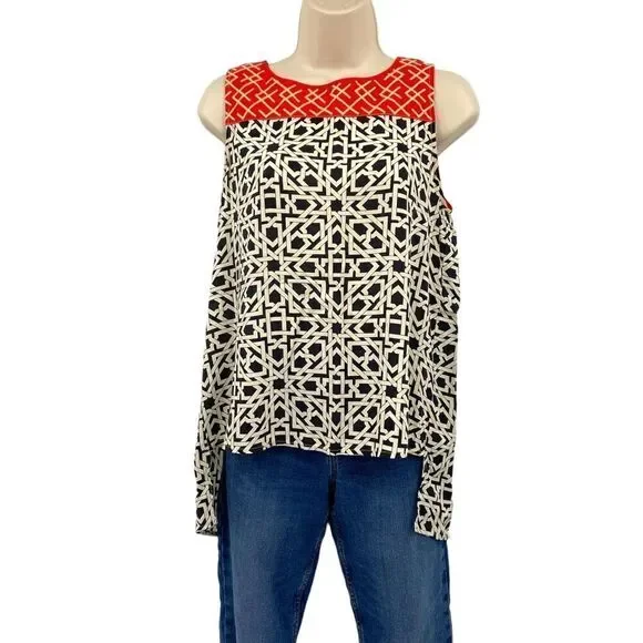 Anthropologie THML Celtic Print Cutout Back Tank Size S - Picture 2 of 11